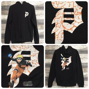 Primitive Naruto Hoodie Men’s S Black Pullover Fleece Pullover Sweatshirt.